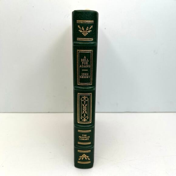 SIGNED A Bell for Adano by John Hersey Leather Patriotism Humanity. - Picture 2 of 14